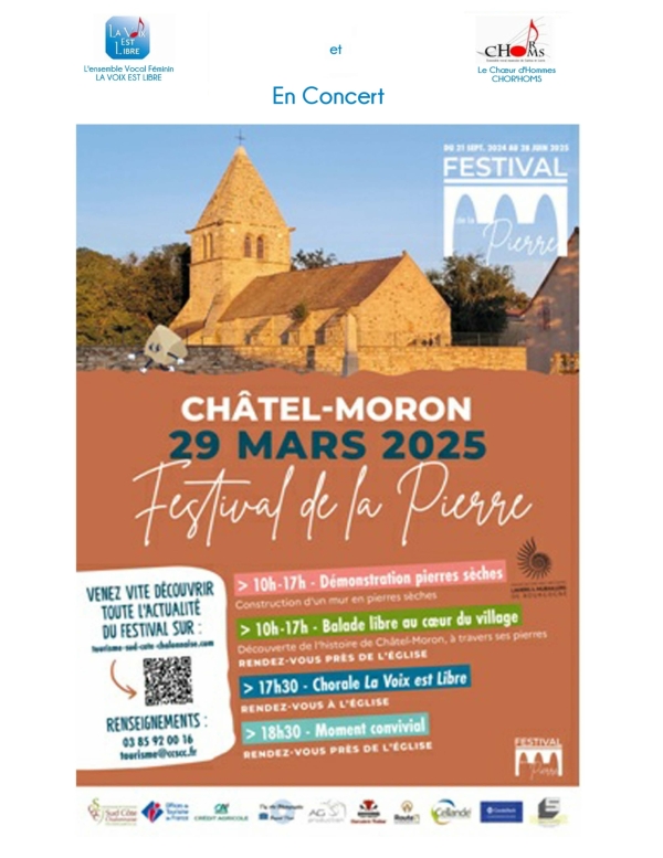 Festival de la Pierre à Châtel-Moron samedi 29 Mars