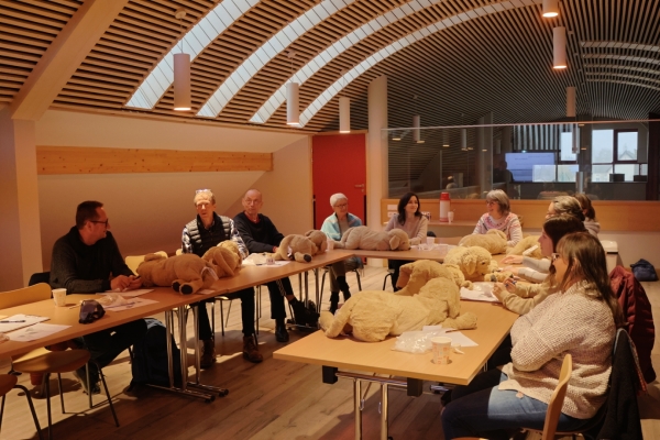 Première séance "formation premiers secours chiens" au club canin de Fontaines.