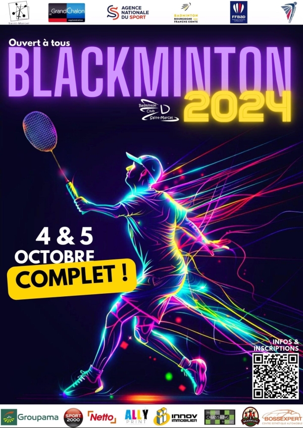 Le Blackminton du BCSM, c’est la semaine prochaine : venez profitez de cette ambiance de folie 