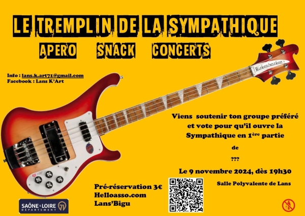 Le tremplin de la sympathique c’est le 9 novembre prochain à Lans 