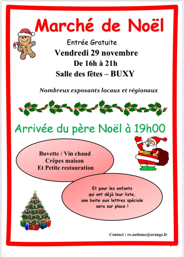 Réveil autisme vous donne rendez-vous pour son marché de Noël ce vendredi soir à Buxy 