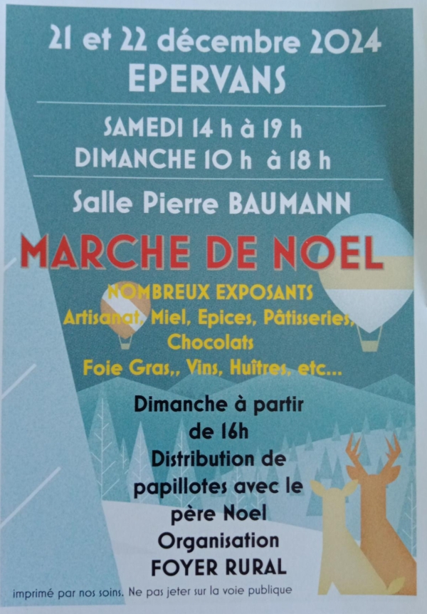 Le marché de Noël d'Epervans c'est ce week-end !